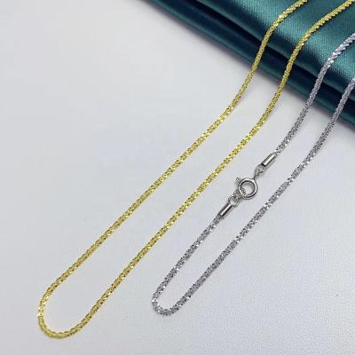 China FASHIONABLE N43 45/50cm Manufacturer 925 Sterling Silver Gold Plated 925 Chain Necklaces Silver Jewelry for sale