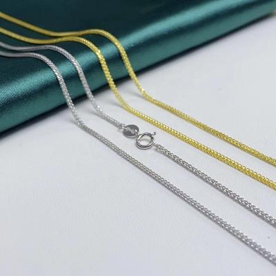 China FASHIONABLE N41 Manufacturer 925 Sterling Silver 50/60/70 cm Gold Plated 925 Chain Necklaces Silver Jewelry for sale