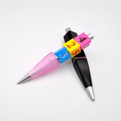 China Promotional Plastic Cube Pen Cheap Ballpoint Pen Novelty Pen for sale