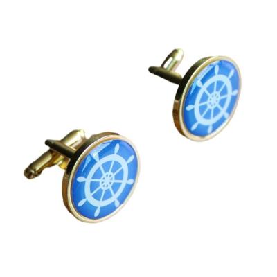 China Auto Makers Link and Luxury Cufflink Box Flower Mens Womens Shirts Wedding Soft Enamel Metal Cufflinks for sale