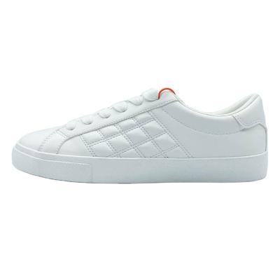 China Trendy White Leather Diamond-shape Diamond-shape Car Fashion Trend Women's PU Upper Court Sneakers Shoes for sale