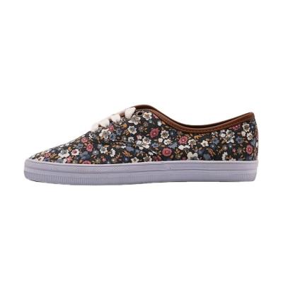 China Fashion Trend Customized Women's Fashion Printed Flower Canvas With PU Binding Fashionable Casual Vulcanized Sneakers Shoes for sale