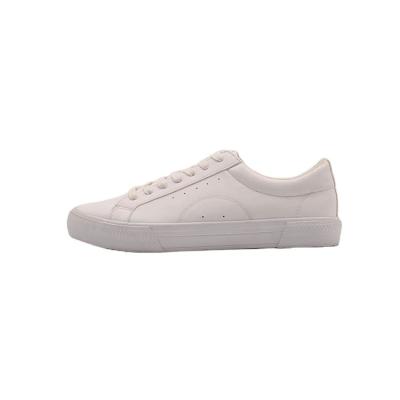 China Fashion trend men's perforation stylish breathable white PU leather with punching eyelets casual sneakers for skateboarding sports shoes for sale