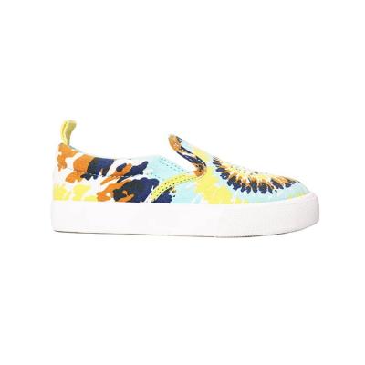 China Canvas Style Toddlers Printed Flat Children's Color Casual Slip-On Top Fashionable Non-Slip Top Sneakers For Boys Girls for sale