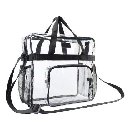 China Factory Wholesale Customized See Through Tote Bag Ziplock Clear Bag Convenient Clear Handbags for sale