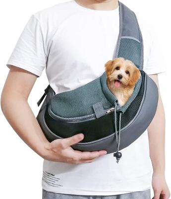 China Direct Selling Professional Wholesale Mesh Breathable Pet Dog Sling Pet Bag Organizer Carrier Bag With Adjustable Shoulder Strap for sale