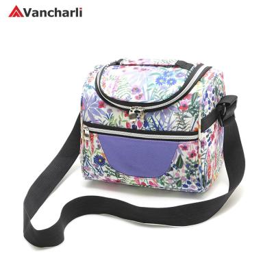 China Picnic Cooler Bag Vancharli Polyester Larger Capacity Picnic Cooler Bag For 4 Person Outdoor Camping Multicolor for sale