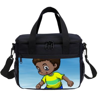 China High Quality Waterproof 3D Sublimation Printing Bag Organizer Boy Pattern Customized Design Full Cartoon Print Lunch Cooler Bag for sale