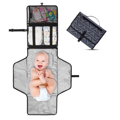 China Factory Direct Water Resistant Foldable Baby Diaper Changing Pad With Stroller Hanger Diaper Organizer For Parents for sale