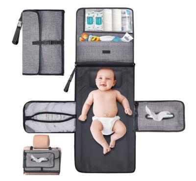 China Diaper 2021 Hot Selling Large China Factory Water Resistant Changing Mat Baby Diaper Pad Detachable Travel Stylish Portable for sale