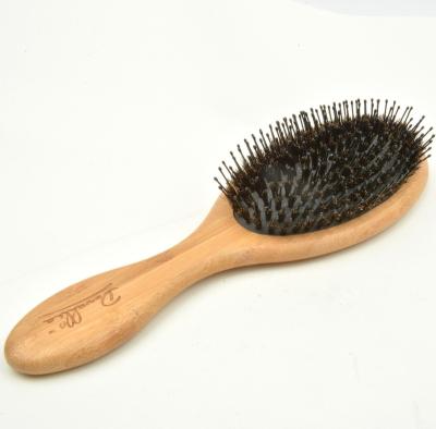 China Healthy Comb Boar Bristle Massage Paddle High Quality Bamboo Wooden Hair Brush for sale