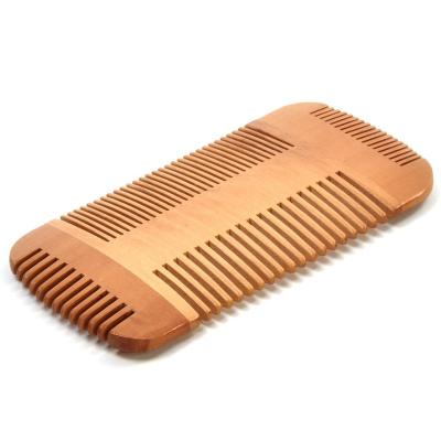 China wide & Good Teeth Mens Hair Beard Mustache and Sideburns 4 Sides Pocket Wooden Beard Comb for sale