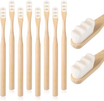 China Soft Toothbrush 20000 Soft White Nano Fiber Eco - Friendly Bamboo Bristle Toothbrush for sale