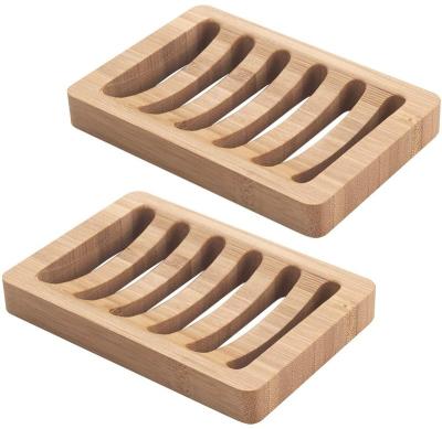 China Sustainable Wholesale Luxury Bath Bamboo Wooden Soap Dish Magnetic, Bar Soap Holder for sale