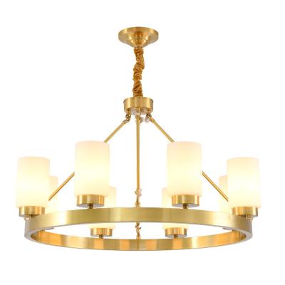 China American luxury copper chandelier modern bedroom decoration living room indoor lighting dining room led dining room ceiling pendant lighting for sale