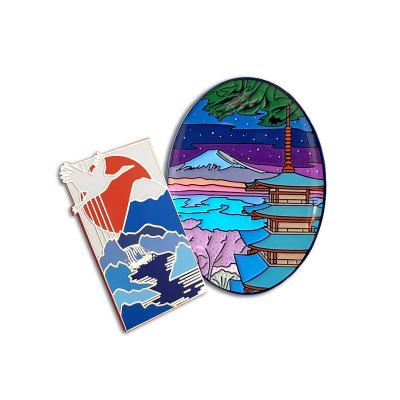 China China Wholesale Order Custom High Quality Japan Scenery Souvenir Lapel Pin for sale