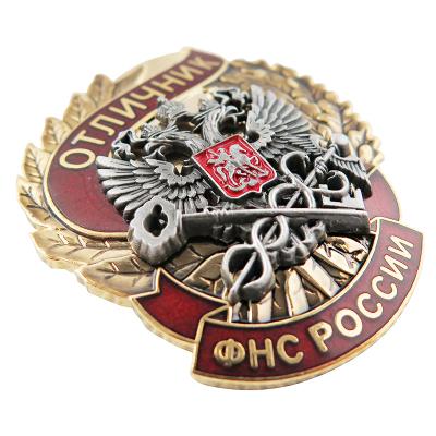 China China Customized Enamel Metal Russian Military Chest Guard Badges for sale