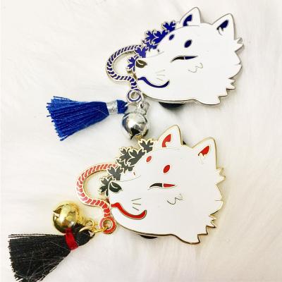 China Japan promotional bulk Japanese style B2B cat soft enamel fox keychains for sale