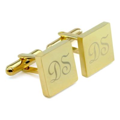 China Wholesale Custom Brass Supplier Engravable Cufflinks for sale