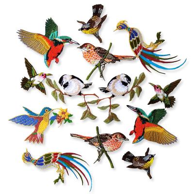 China 3D Custom Design Iron On Applique Bird Embroidery Patches for sale