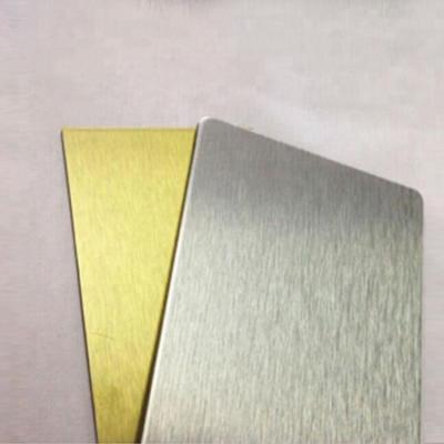 China Decorative Facade Material Brushed Aluminum Plastic Composite Panel ACP For Interior Wall Building Material for sale