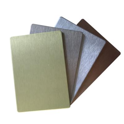 China Decorative Price ACP Material Brushed Aluminum Plastic Composite Panel Recycled Plastic Sheet Material for sale