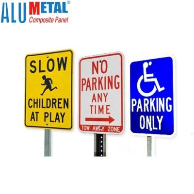 China Anti UV Aluminum Composite Panel ACP Reflective Traffic Sign For Road Safety Warning Sign for sale