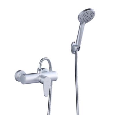 China Modern Matte Round Polished Faucets Thermostatic Aluminum Column Space Flexible Shower Set for sale