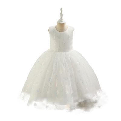 China New Washable Children's Dresses Princess Dresses Colorful Sequins Fluffy Gauze Dresses Flower Piano Costumes for sale