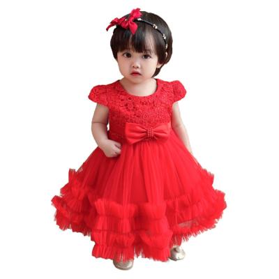 China 2021 New Summer Washable Children's Princess Dress Baby Girls Birthday Catwalk Gauze Skirt Fluffy Skirt for sale