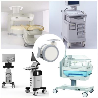 China Modern white medical equipment casters for sale