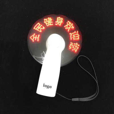 China Portable Mini Mini Handheld Led Flashing Message Fan Portable Mini Size Rechargeable Fan Custom Ready To Ship Mini Portable Handy Led Message for sale