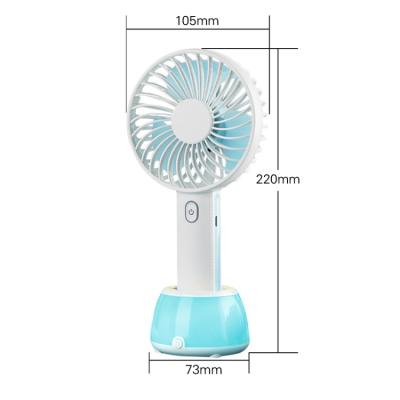 China Custom Mini Fan Button Control Portable Logo Usb Rechargeable Fan With Led Light For Business Gift for sale