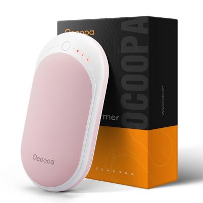 China Hot Selling Reusable LED Display OCOOPA Amazon USB 5200mAh Electric Hand Warmer for sale