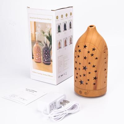 China New Innovative Household Wood Grain 300ml Air Humidifier Aroma Diffuser for sale