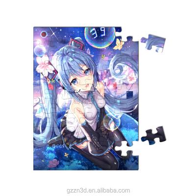 China Japan wholesale customize high quality 3d print lenticular cartoon jigsaw puzzle for promotion gift for sale