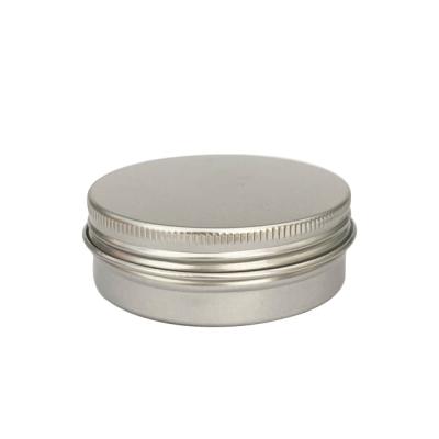 China Eco-friendly Tin Box 60g 60ml 2oz Screw Lid Metal Aluminum Tin Jar Box For Cosmetic Facial Balm Packaging for sale