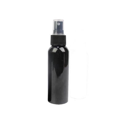 China ROUND Shape 100ml Black Fine Mist Spray Bottle Plastic PET Spray Bottle For Hairspray for sale