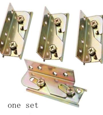 China High Quality Bed Hardware Furniture Bed Rail Connecting Brackets for sale