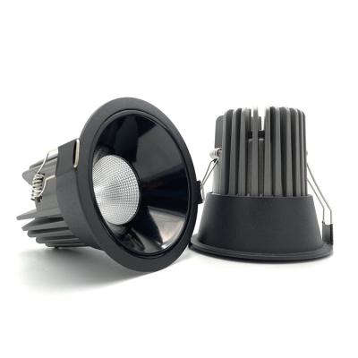 China Modern Cutting Height 75mm Downlight Adjustable Black Recessed Parts for sale