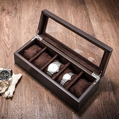 China Luxury Wooden Lacquer Logo Watch Box Custom Made Piano Watch Box Vintage Style Handmade Watch Box Fashion for sale