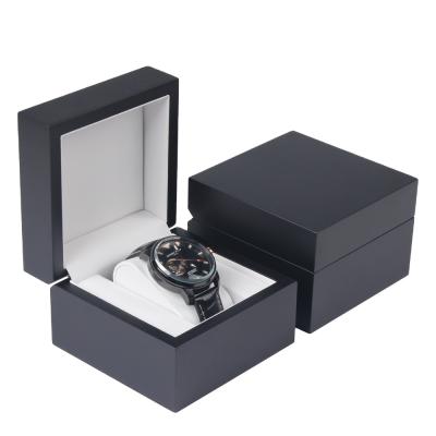 China Wholesale Luxury Black Wooden Watch Box Matte Lacquer Gift Wooden Watch Box With Customized Logo, Wooden Watch Box In Stock for sale