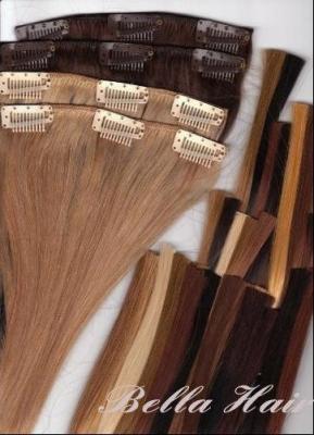 China Clips-in Hair Extensions Brazilian Remy Human Hair GradeAAA for sale