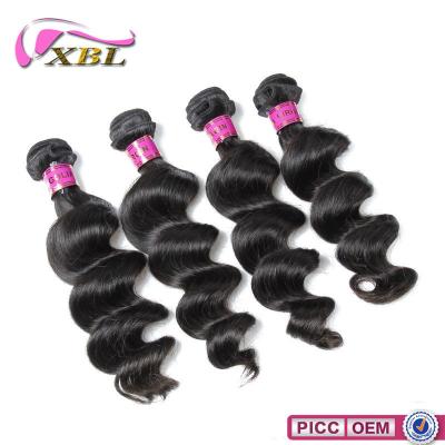 China 2015 XBL Top 7A Human Hair Double Layers Cheap Peruvian Loose Wave Hair for sale