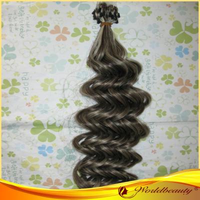 China 20 Inch Human Prebonded Hair Extension Remy With Custom Texture for sale