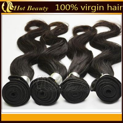 China 100g Natural Black Body Wave Indian Remi Hair Extensions No Tangle for sale