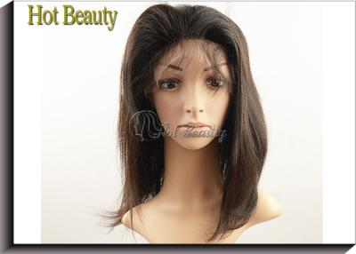 China Natural Brown Remy Human Hair Glueless Full Lace Wigs No Shedding for sale