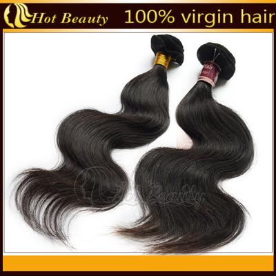 China Body Wave Virgin Human Hair Extensions Natural Black / Brown Color for sale