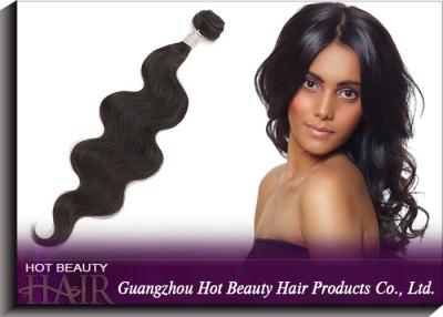 China Remy 100G Indian Virgin Human Hair Extensions Body Wave Natural Black for sale