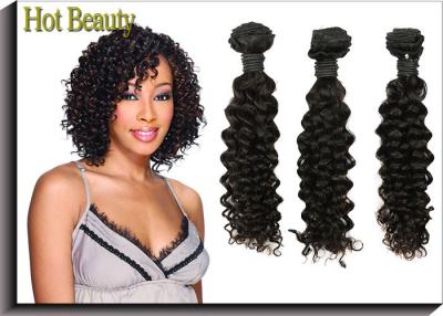 China Deep Wave 5A Virgin Malaysian Curly Hair Weave , Long Hair Extensions for sale